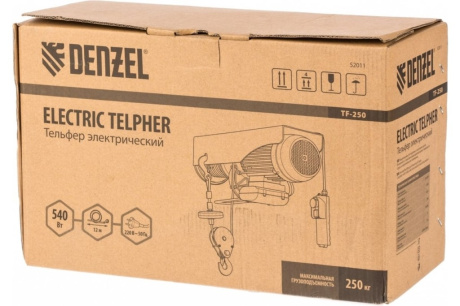 Купить Тельфер электрический Denzel TF-250  0 25 т  540 Вт  высота 12 м  10 м/мин 52011 фото №9